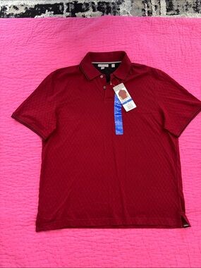 NWT Ted Baker Burgundy Men's Polo Shirt, L